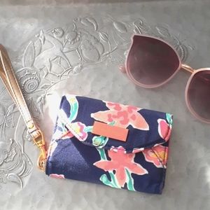 Lilly Pulitzer Wallet Wristlet with Wrist Strap